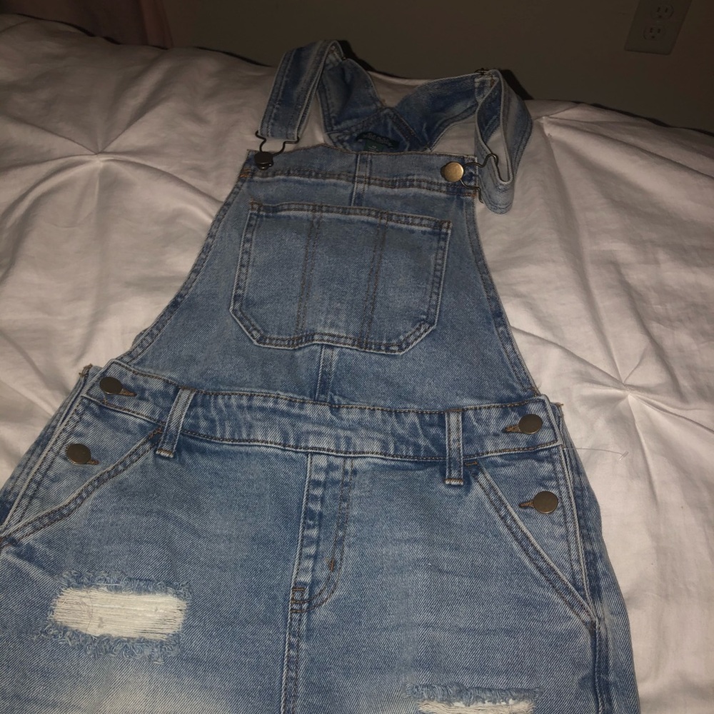 Denim Shorts Overalls